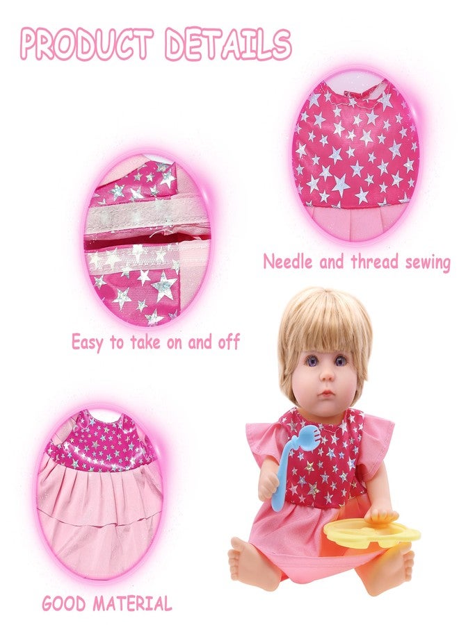MLcnleS 12 Inch Baby Doll Clothing - Girls Baby Dolls Clothing Include 2 underw, 1 Plate, 1 Fork, 1 Spoon, 2 Bowls, and 1 Pacifier Accessories, Gifts for 3 + Year Old Girl - Image 3